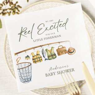 Utomhusbabyskor för fiske Tema Napkins Pappersservett