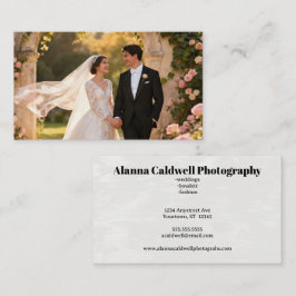 Utomhusbröllopsfotograf Evenemangsplanerare Visitkort
