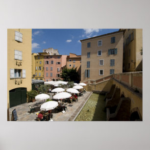 Utomhuscafé, Place de l'Eveche, Grasse, Poster