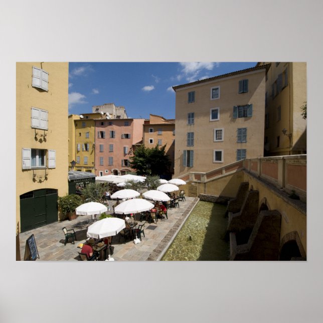 Utomhuscafé, Place de l'Eveche, Grasse, Poster (Framsidan)
