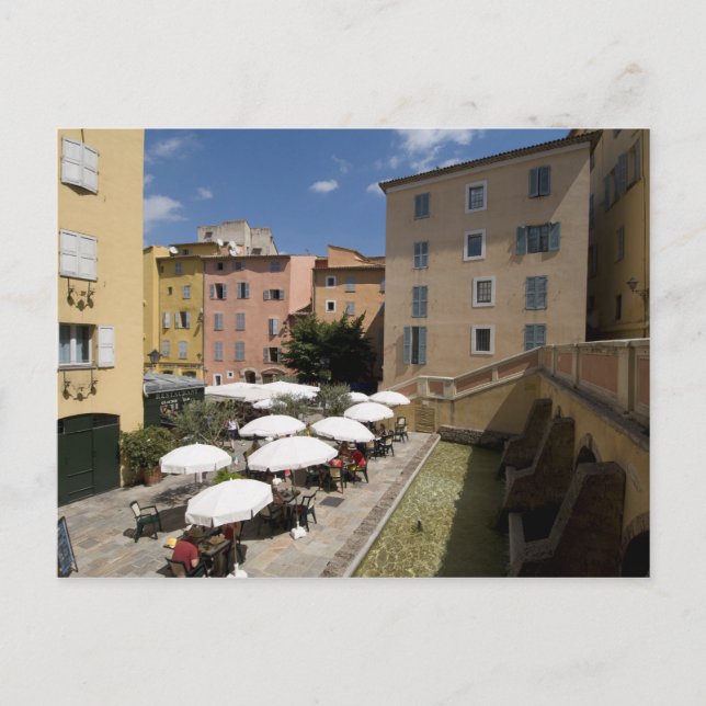 Utomhuscafé, Ställe de l'Eveche, Grasse Vykort (Framsida)