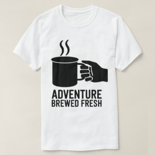 Utomhuscampingdesign för äventyr-kaffet Mugg Logot T Shirt
