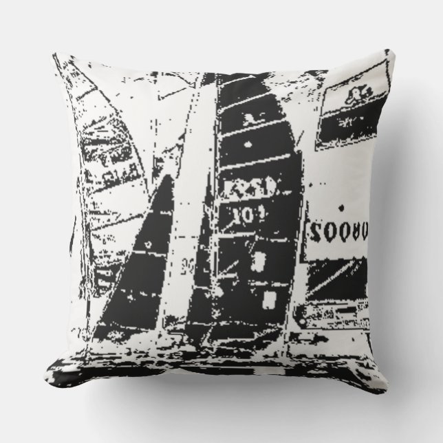 Utomhusdyna designad med segelbåt kudde (Framsida)