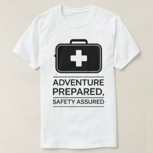 Utomhusets Äventyr Safety First Aid Kit Design T Shirt