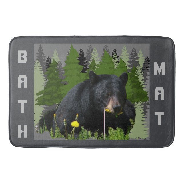 Utomhusets Mamma Bear Dandelion Bath Mat Badrumsmatta (Framsidan)