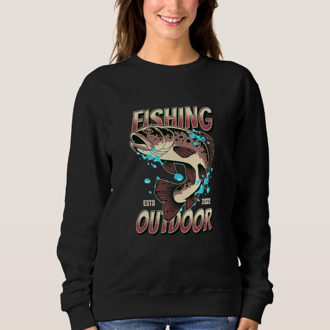 Utomhusfiske T Shirt (Framsida)