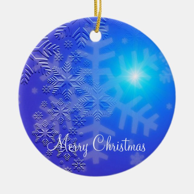 Utomhusjulprydnader med Snöflingor Julgransprydnad Keramik (Framsidan)