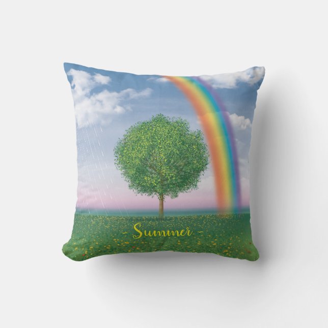 Utomhuskudde 41 cm 4 säsonger SOMMER (Framsida)