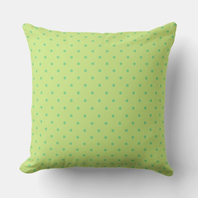 Utomhuskudde av citron och polka dots (Framsida)