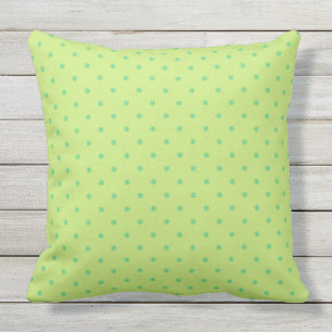 Utomhuskudde av citron och polka dots