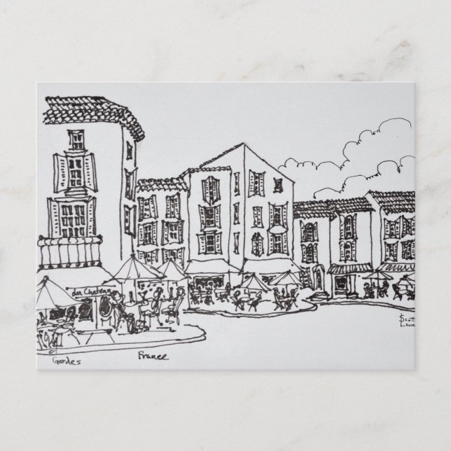 Utomhusmatning | Gorder, söder om Frankrike Vykort (Framsida)