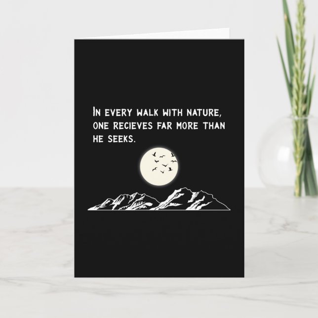 Utomhusmiljö Hiking Mountains Camping Funny Gift Kort (Framsida)