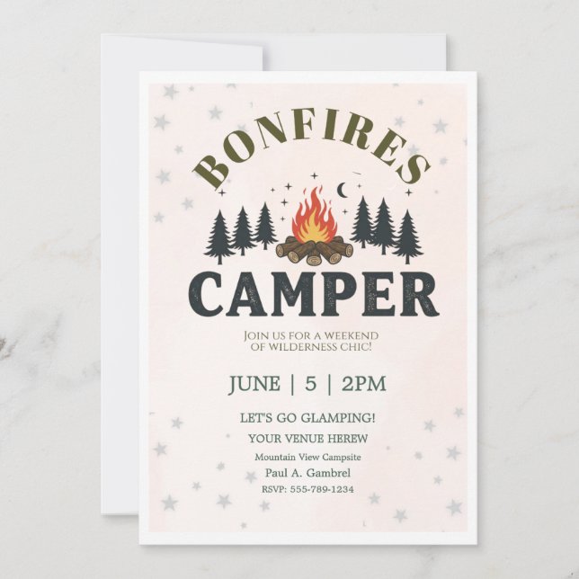 Utomhusnattsinbjudan Inbjudningar (Framsida)