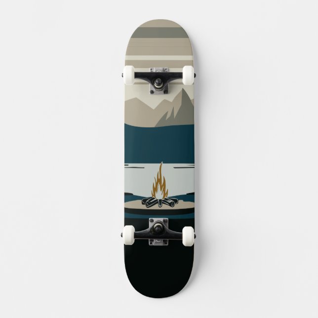 Utomhusöverlevnad Bergsläger Brasa Off-Grid Mini Skateboard Bräda 18,5 Cm (Framsida)