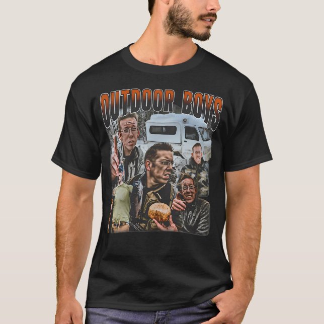 Utomhuspojkar Roliga Camping Och T Shirt (Framsida)
