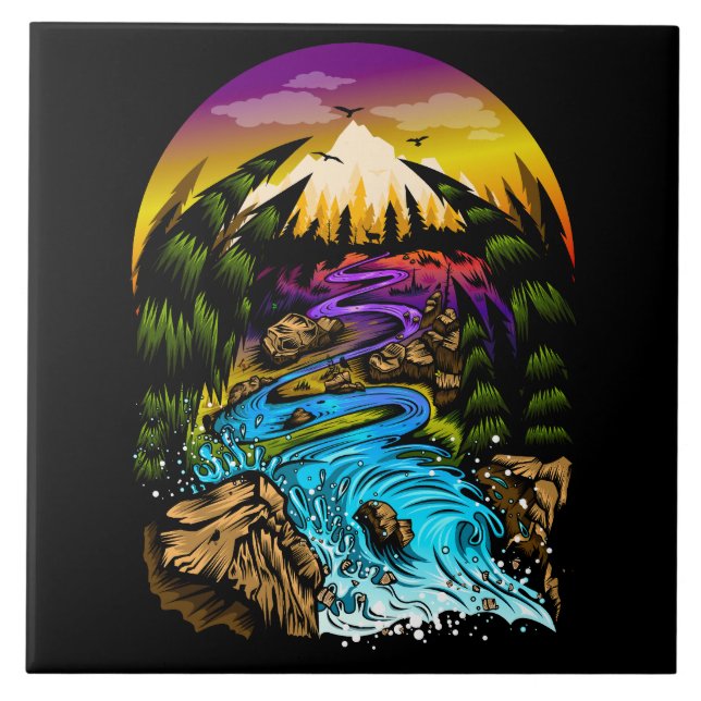 Utomhusscen Kakelplatta (Framsidan)