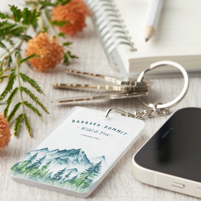 Utomhusskogen Äventyr Travel Mountain Gräs Nyckelring (Högra Framsidan)