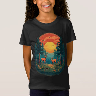 Utomhusskogen Träd Nature Älskare Wildlife Retro F T Shirt