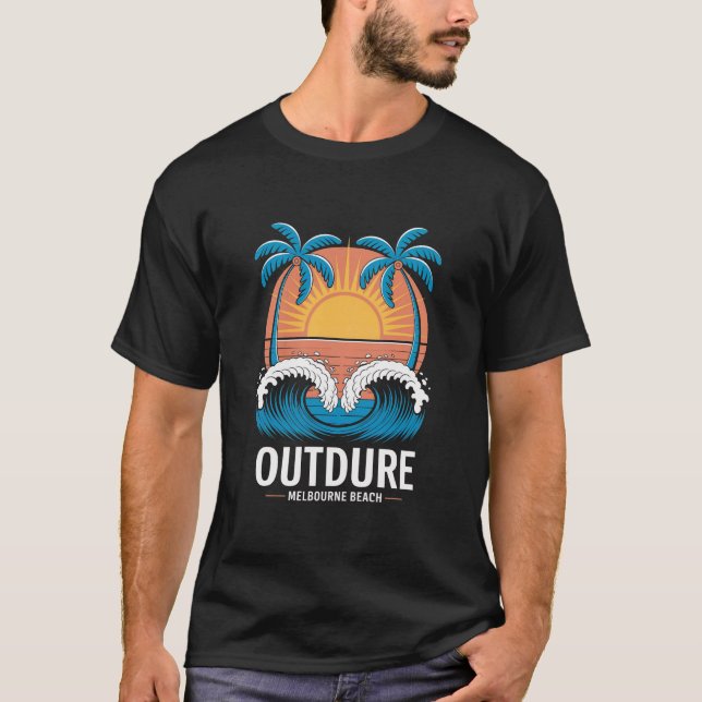 Utomhusvägar ORA Melbourne Beach Sunset T Shirt (Framsida)