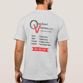 Utomhusvisioner Logotyp Bakre Info T Shirt