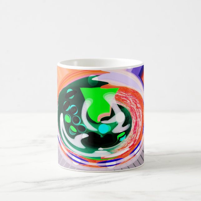 Utomjordens funky konst kaffemugg (Center)