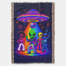 Utomjording Disco UFO med Disco Dansande Utomjordi Filt