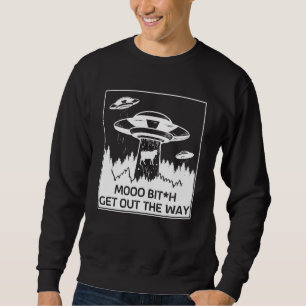 Utomjording För Vuxna Rymdfarkost Ufo Grön Område Lång Ärmad Tröja