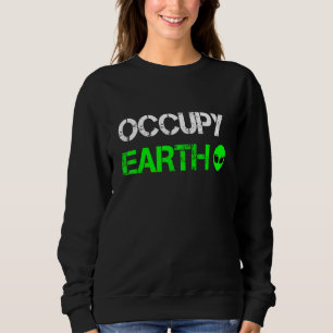 Utomjording För Vuxna Rymdskepp Ufo Grön Område 5 T Shirt