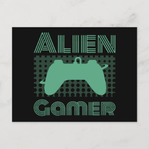 Utomjording Gamer Vykort