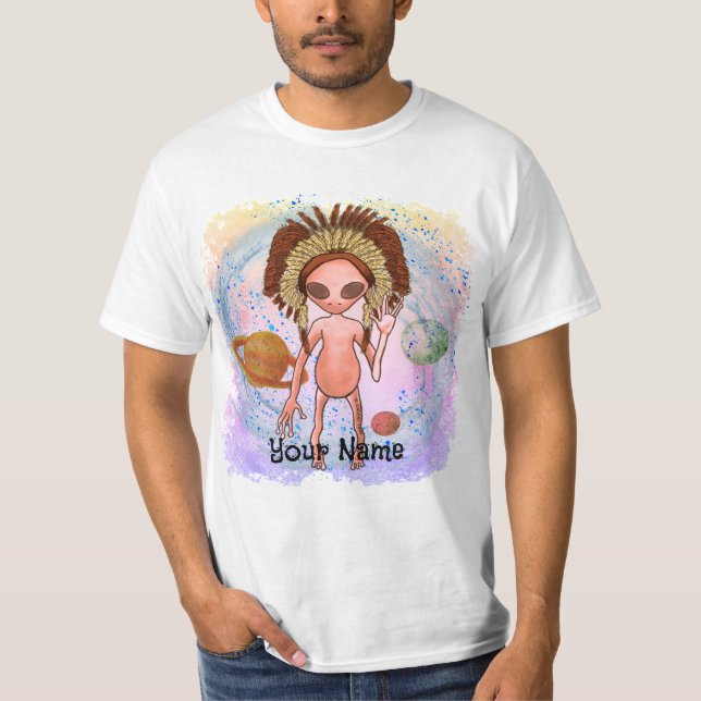 Utomjording Indian T Shirt (Framsida)