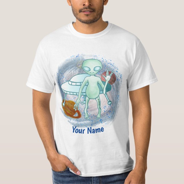Utomjording invaderare T-shirt (Framsida)