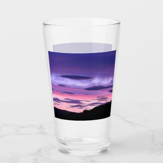 Utomjording Invasion Solnedgång Glas – Sci‑Fi Fant (Framsida)
