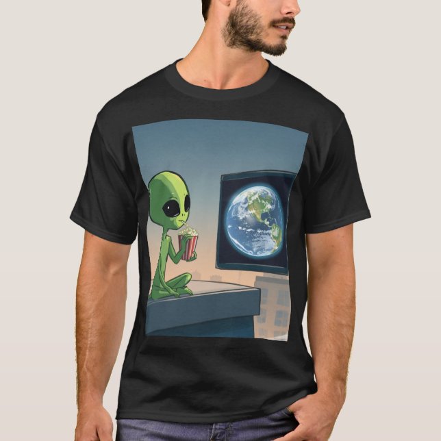 Utomjording invasion  t shirt (Framsida)