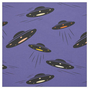 Utomjording invasion UFO tryckt Tyg
