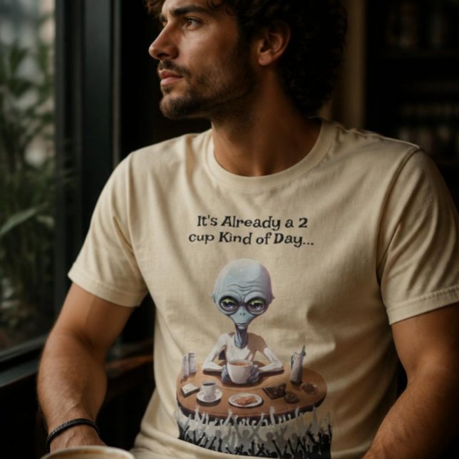 Utomjording kaffefanatiker t-shirt (Skapare uppladdad)