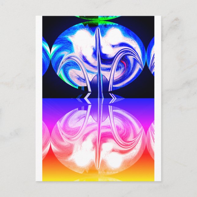 Utomjording konst vykort (Framsida)