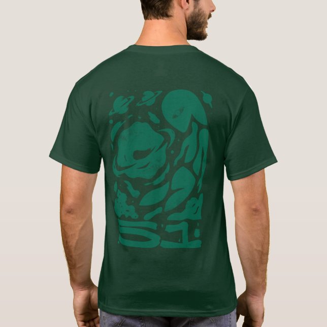 Utomjording och svarta hål t shirt (Baksida)