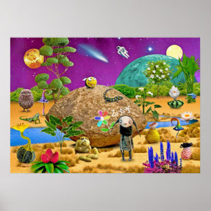 Utomjording på en beboelig planet poster