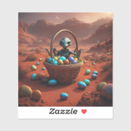 Utomjording påskkorg klistermärken