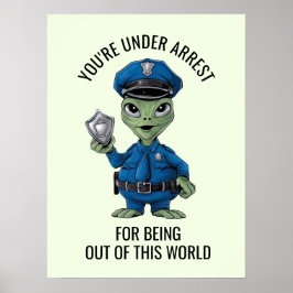 Utomjording polis poster