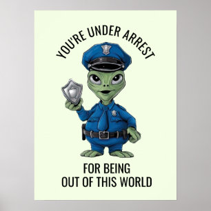 Utomjording polis poster