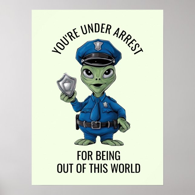 Utomjording polis poster (Framsidan)