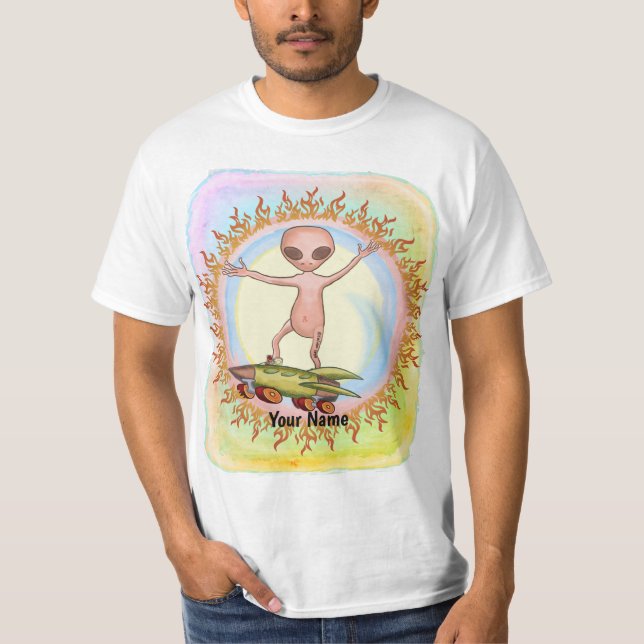 Utomjording Skater T-Shirt (Framsida)