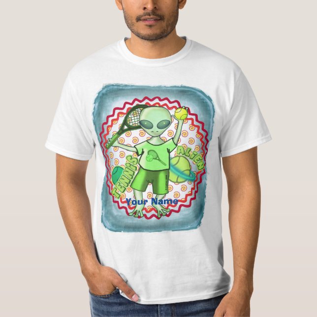 Utomjording Tennis T-Shirt (Framsida)