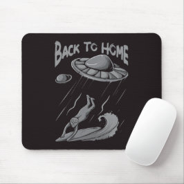 utomjording ufo surfing illustration med tillbaka musmatta