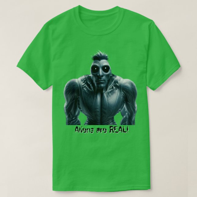 Utomjordingar är VERKLIGA! T Shirt (Design framsida)