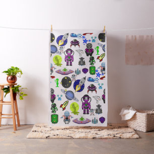 Utomjordingar Astronaut Fabric Tyg