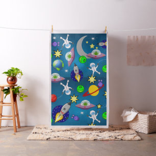Utomjordingar Astronaut Fabric Tyg
