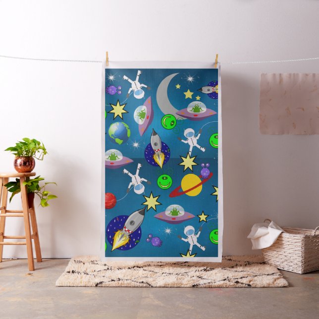 Utomjordingar Astronaut Fabric Tyg (In Situ)