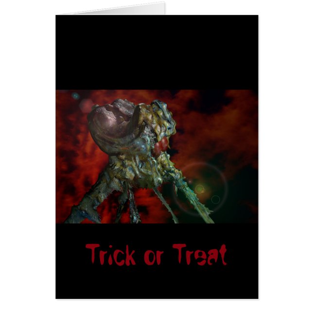 utomjordingar, de är här hälsningskort (Framsidan)